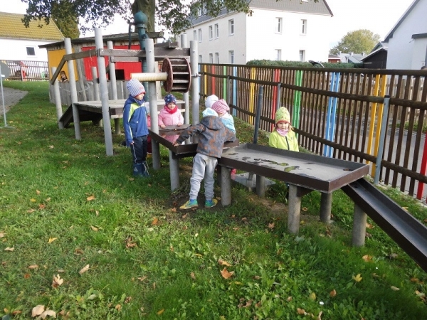 Die Matschstrecke ist beliebt