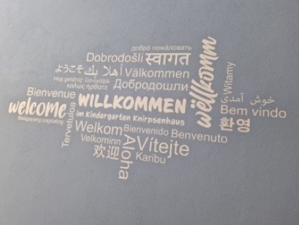 Wandtattoo im Eingangsbereich