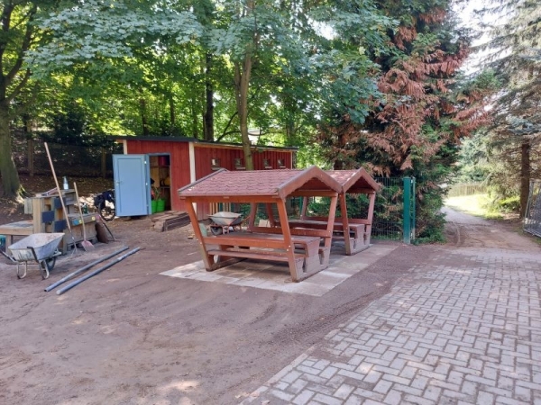 Bau der neuen Sandlandschaft