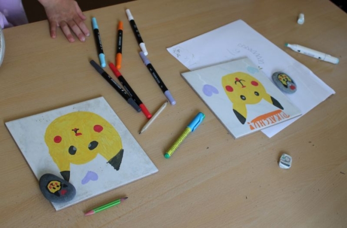 3. Sommerferienwoche - Fliesen und Steine bemalen